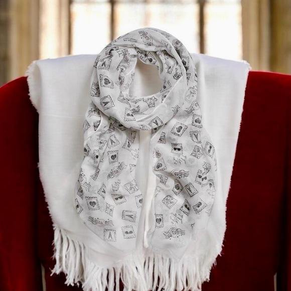 *SOLD* Karl Lagerfeld Paris Postage Stamp Scarf/Wrap/Pareo (NWT) - Picture 2 of 3